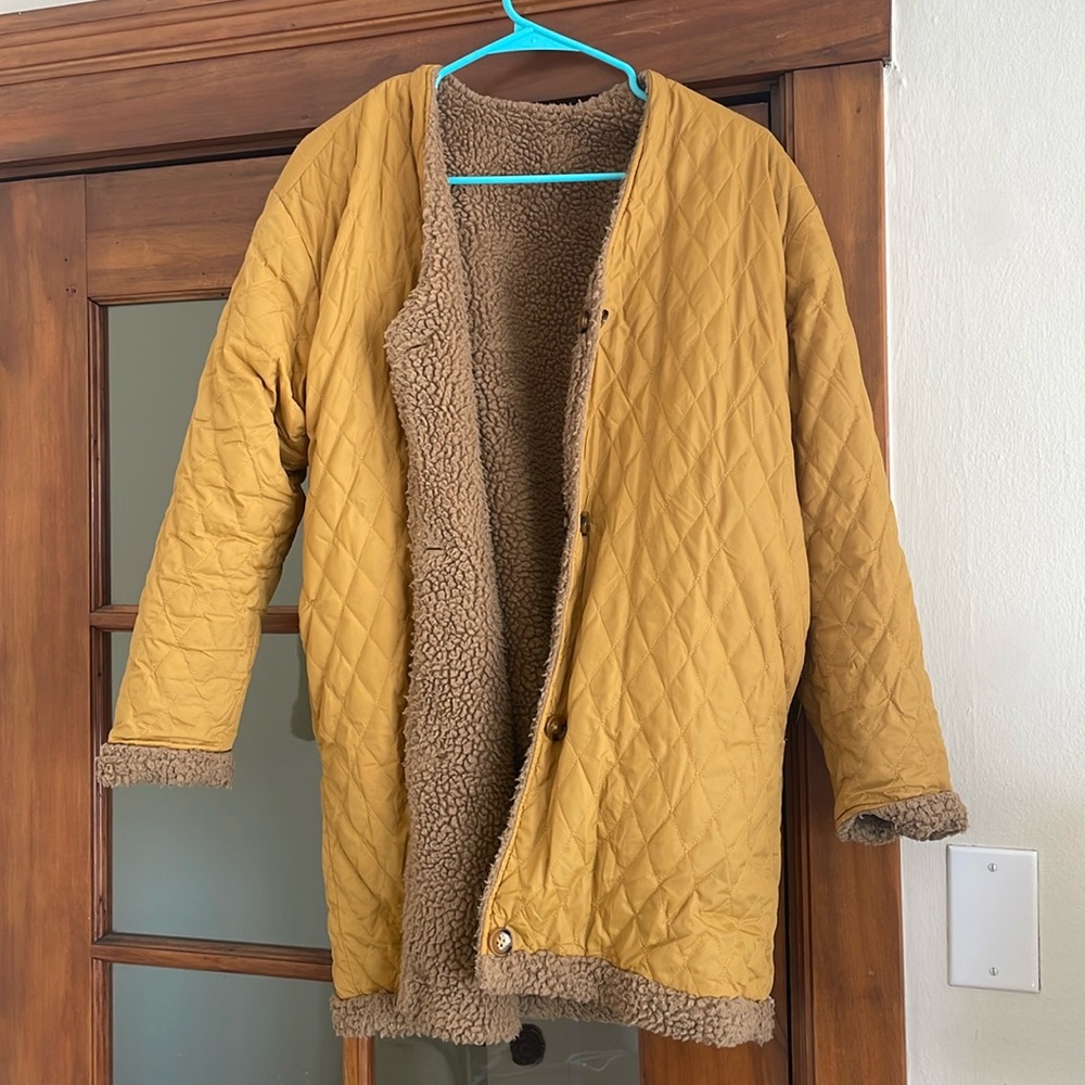 Reversible fleece coat